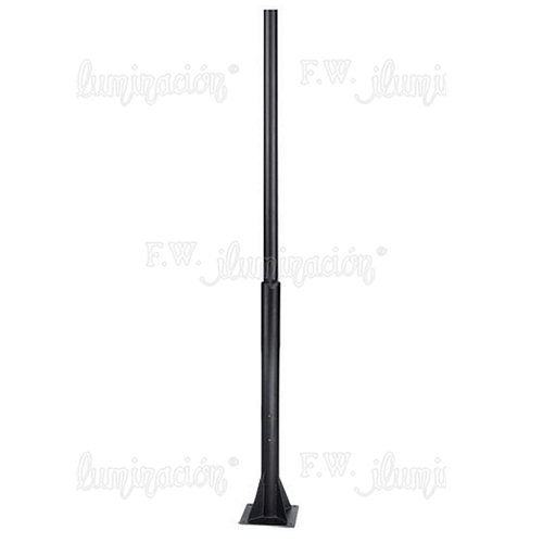 Columna reforzada de 4" a3" c/tapa insp negra